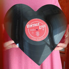 Load image into Gallery viewer, Vintage Vinyl Heart Art