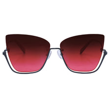 Load image into Gallery viewer, Vixen - Oversized Metal Cateye Sunglasses