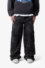 Load image into Gallery viewer, Void Baggy Cargo Denim - Washed Black