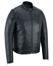Load image into Gallery viewer, Wanton Men's Fashion Lambskin Leather Jacket –Black