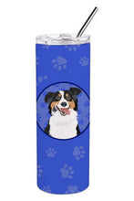 Load image into Gallery viewer, Australian Shepherd Black Tricolor #2  Stainless Steel 20 oz Skinny Tumbler