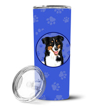 Load image into Gallery viewer, Australian Shepherd Black Tricolor #3  Stainless Steel 20 oz Skinny Tumbler