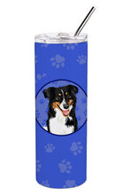 Load image into Gallery viewer, Australian Shepherd Black Tricolor #3  Stainless Steel 20 oz Skinny Tumbler