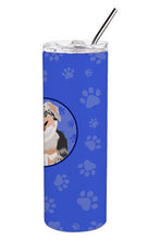 Load image into Gallery viewer, Australian Shepherd Blue Merle Puppy #1  Stainless Steel 20 oz Skinny Tumbler