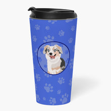 Load image into Gallery viewer, Australian Shepherd Blue Merle Puppy #1  Stainless Steel 16 oz  Tumbler