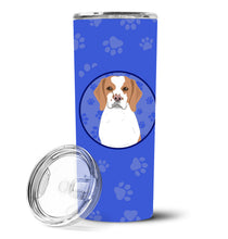 Load image into Gallery viewer, Beagle Red and White Red Ticked #1  Stainless Steel 20 oz Skinny Tumbler