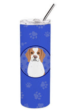 Load image into Gallery viewer, Beagle Red and White Red Ticked #1  Stainless Steel 20 oz Skinny Tumbler