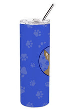 Load image into Gallery viewer, Chihuahua Silver and Tan  Stainless Steel 20 oz Skinny Tumbler