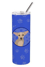 Load image into Gallery viewer, Chihuahua Silver  Stainless Steel 20 oz Skinny Tumbler