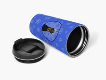 Load image into Gallery viewer, Doberman Pinscher Black and Rust Cropped Ears  Stainless Steel 16 oz  Tumbler