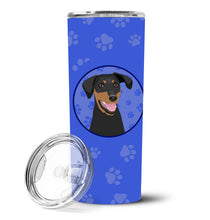 Load image into Gallery viewer, Doberman Pinscher Black and Rust Natural Ears #1  Stainless Steel 20 oz Skinny Tumbler