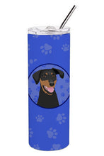 Load image into Gallery viewer, Doberman Pinscher Black and Rust Natural Ears #1  Stainless Steel 20 oz Skinny Tumbler