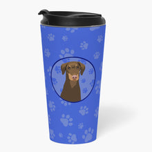 Load image into Gallery viewer, Doberman Pinscher Red and Rust Natural Ears #2  Stainless Steel 16 oz  Tumbler