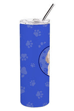 Load image into Gallery viewer, Doodle Cream #1  Stainless Steel 20 oz Skinny Tumbler