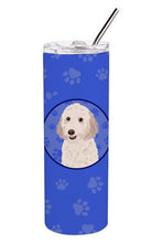Load image into Gallery viewer, Doodle Cream #1  Stainless Steel 20 oz Skinny Tumbler
