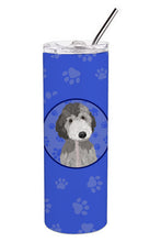 Load image into Gallery viewer, Doodle Silver #1  Stainless Steel 20 oz Skinny Tumbler