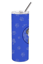 Load image into Gallery viewer, Doodle Silver #2  Stainless Steel 20 oz Skinny Tumbler