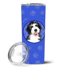 Load image into Gallery viewer, Doodle Silver and White #1  Stainless Steel 20 oz Skinny Tumbler