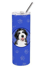 Load image into Gallery viewer, Doodle Silver and White #1  Stainless Steel 20 oz Skinny Tumbler