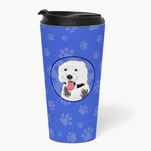 Load image into Gallery viewer, Doodle Silver and White #2  Stainless Steel 16 oz  Tumbler