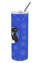 Load image into Gallery viewer, English Bulldog Black and White  Stainless Steel 20 oz Skinny Tumbler