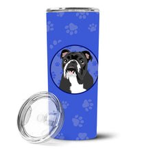Load image into Gallery viewer, English Bulldog Black and White  Stainless Steel 20 oz Skinny Tumbler
