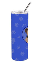 Load image into Gallery viewer, English Bulldog Tricolor #4  Stainless Steel 20 oz Skinny Tumbler