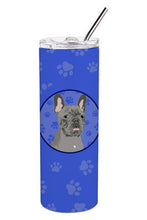 Load image into Gallery viewer, French Bulldog Blue  Stainless Steel 20 oz Skinny Tumbler