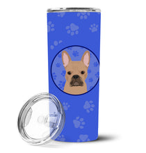 Load image into Gallery viewer, French Bulldog Cream  Stainless Steel 20 oz Skinny Tumbler