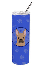 Load image into Gallery viewer, French Bulldog Cream  Stainless Steel 20 oz Skinny Tumbler