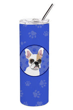 Load image into Gallery viewer, French Bulldog White #1  Stainless Steel 20 oz Skinny Tumbler