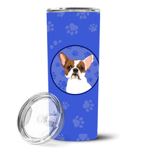Load image into Gallery viewer, French Bulldog White #2  Stainless Steel 20 oz Skinny Tumbler