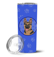 Load image into Gallery viewer, German Shepherd Red and Black  Stainless Steel 20 oz Skinny Tumbler