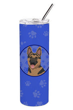 Load image into Gallery viewer, German Shepherd Red and Black  Stainless Steel 20 oz Skinny Tumbler
