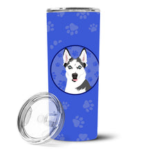 Load image into Gallery viewer, Siberian Husky Puppy  Stainless Steel 20 oz Skinny Tumbler