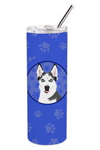 Load image into Gallery viewer, Siberian Husky Puppy  Stainless Steel 20 oz Skinny Tumbler
