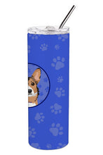 Load image into Gallery viewer, Pembroke Welsh Corgi Sable and White  Stainless Steel 20 oz Skinny Tumbler