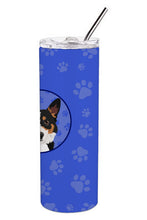 Load image into Gallery viewer, Pembroke Welsh Corgi Tricolor Black-Headed #1  Stainless Steel 20 oz Skinny Tumbler