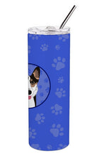 Load image into Gallery viewer, Pembroke Welsh Corgi Tricolor Black-Headed #2  Stainless Steel 20 oz Skinny Tumbler