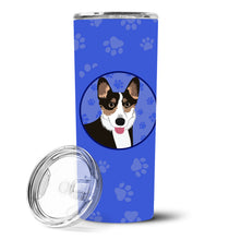 Load image into Gallery viewer, Pembroke Welsh Corgi Tricolor Black-Headed #2  Stainless Steel 20 oz Skinny Tumbler