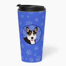 Load image into Gallery viewer, Pembroke Welsh Corgi Tricolor Black-Headed #2  Stainless Steel 16 oz  Tumbler