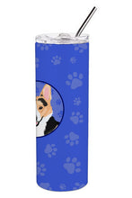 Load image into Gallery viewer, Pembroke Welsh Corgi Tricolor Red-Headed  Stainless Steel 20 oz Skinny Tumbler