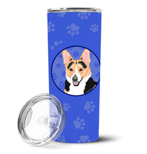 Load image into Gallery viewer, Pembroke Welsh Corgi Tricolor Red-Headed  Stainless Steel 20 oz Skinny Tumbler