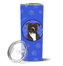 Load image into Gallery viewer, Pit Bull Brindle #2  Stainless Steel 20 oz Skinny Tumbler