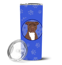 Load image into Gallery viewer, Pit Bull Chocolate  Stainless Steel 20 oz Skinny Tumbler