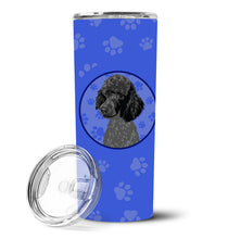 Load image into Gallery viewer, Poodle Standard Black  Stainless Steel 20 oz Skinny Tumbler