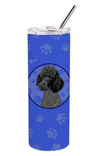 Load image into Gallery viewer, Poodle Standard Black  Stainless Steel 20 oz Skinny Tumbler