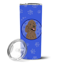 Load image into Gallery viewer, Poodle Standard Brown  Stainless Steel 20 oz Skinny Tumbler