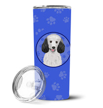 Load image into Gallery viewer, Poodle Standard Silver  Stainless Steel 20 oz Skinny Tumbler