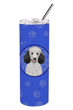 Load image into Gallery viewer, Poodle Standard Silver  Stainless Steel 20 oz Skinny Tumbler